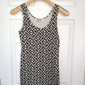 Sleek Bodycon Tank Dress with Geometric Print